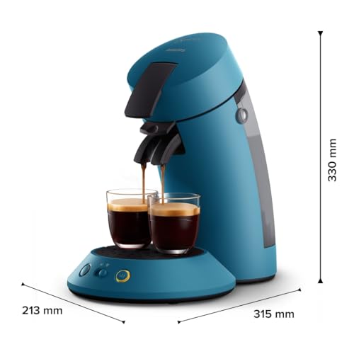 Cafetière Senseo à dosettes bleu paon CSA210/00 – sélecteur d'intensité