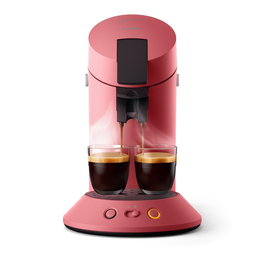 Senseo CSA210/35 : machine à café à dosettes rouge tendre, 1 ou 2 tasses