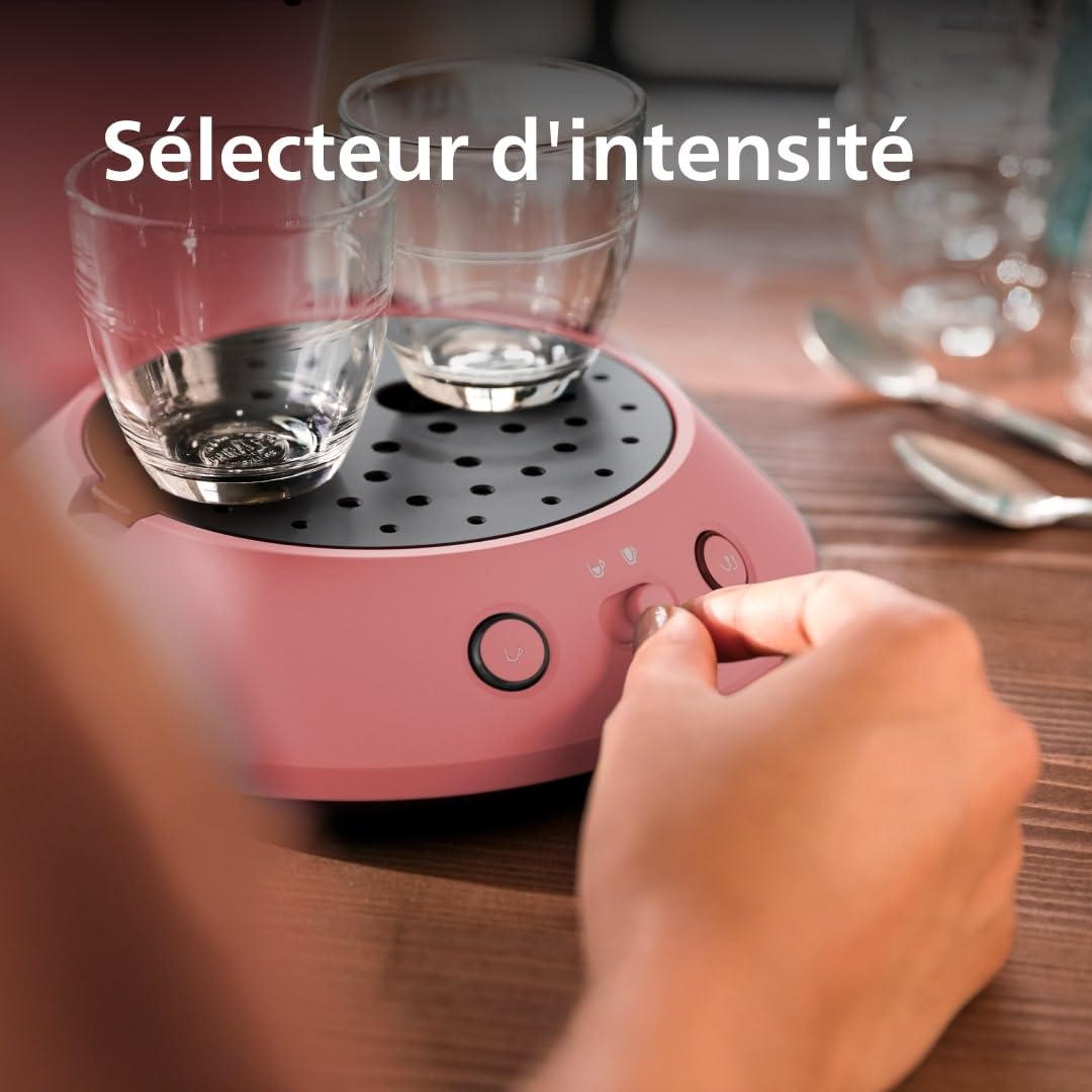 Senseo CSA210/35 : machine à café à dosettes rouge tendre, 1 ou 2 tasses