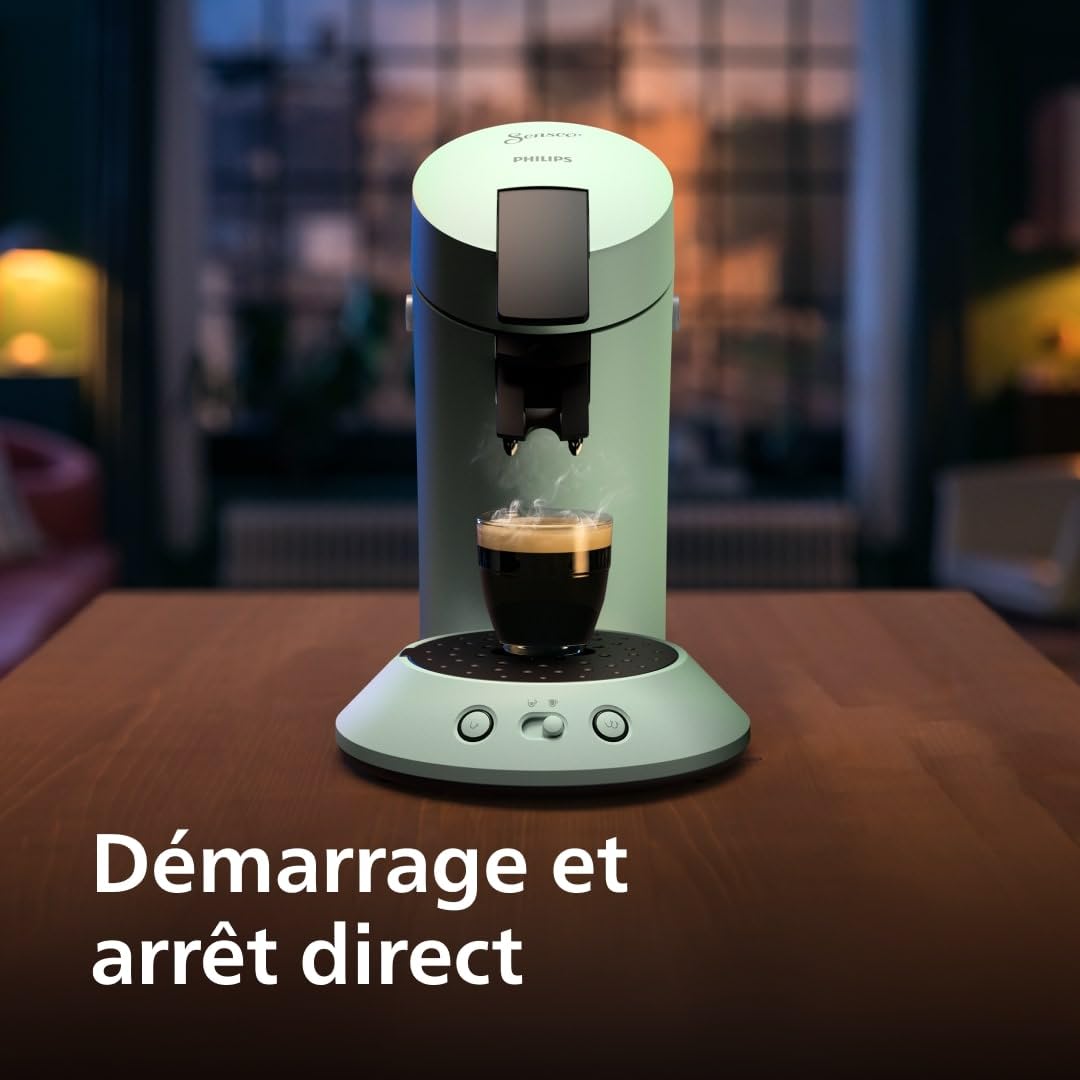 Machine à café dosette Senseo Original Plus vert désert – réf. CSA210/80