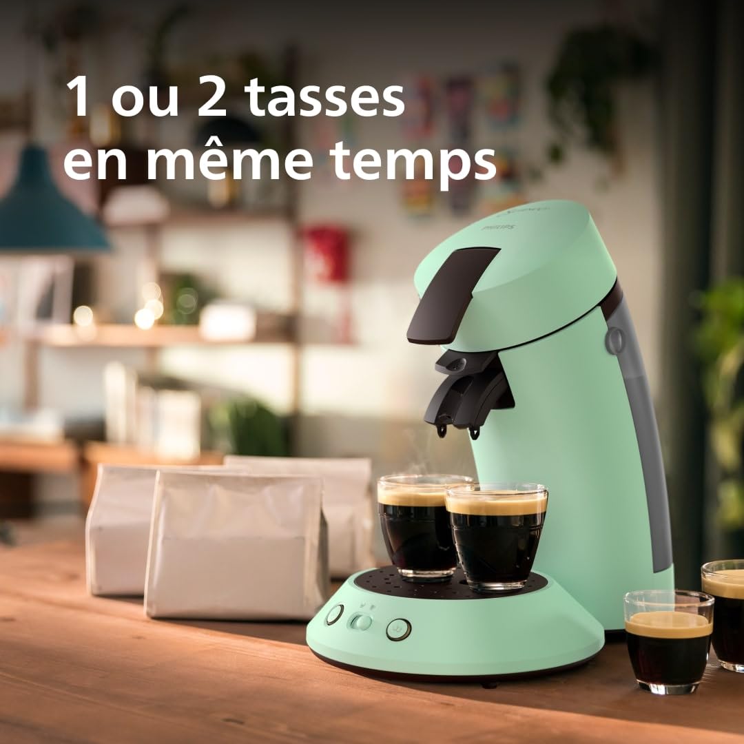 Machine à café dosette Senseo Original Plus vert désert – réf. CSA210/80