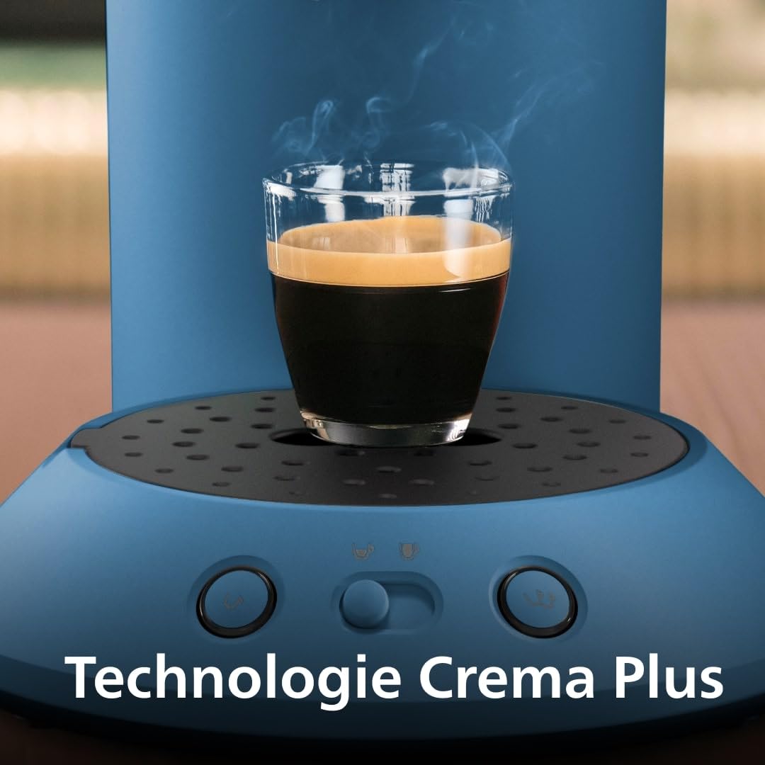 Cafetière Senseo à dosettes bleu paon CSA210/00 – sélecteur d'intensité