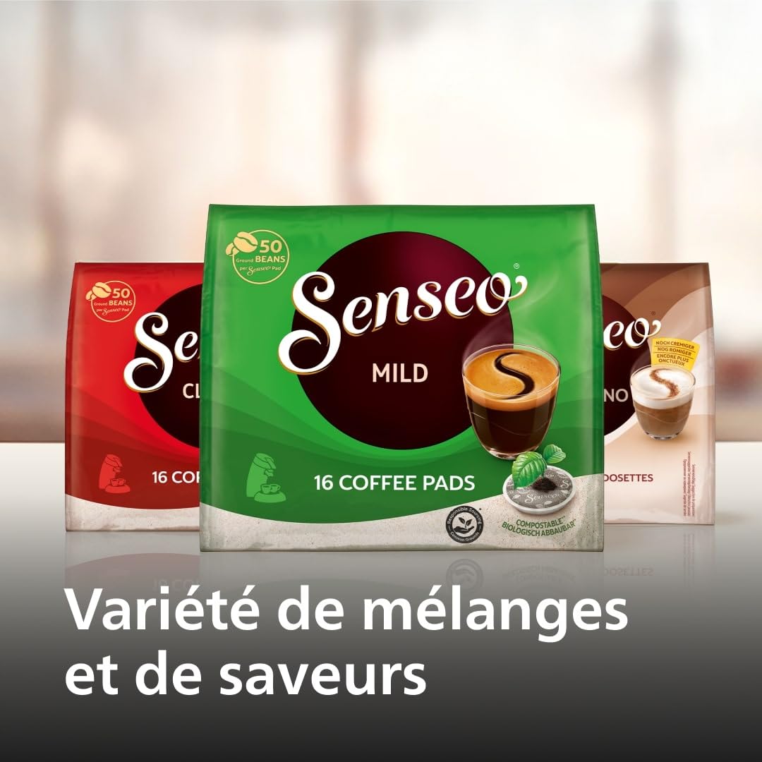 Senseo CSA210/35 : machine à café à dosettes rouge tendre, 1 ou 2 tasses