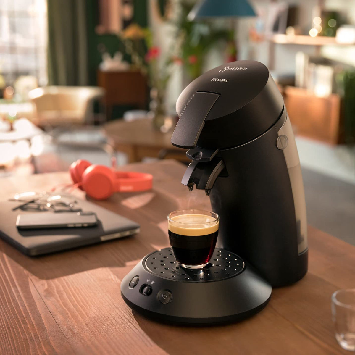 Cafetière à dosettes Senseo Original Plus noire CSA210/22