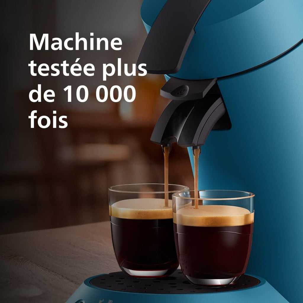 Cafetière Senseo à dosettes bleu paon CSA210/00 – sélecteur d'intensité