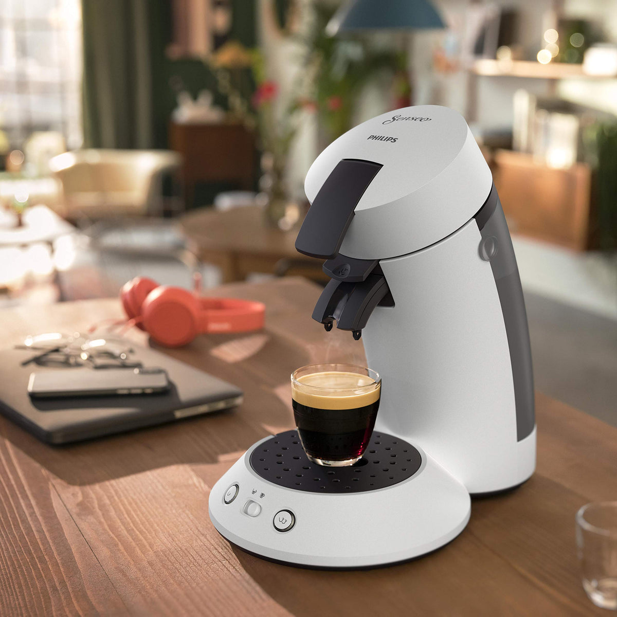 Senseo Original Plus blanche CSA210/11 – café dosette 1 ou 2 tasses